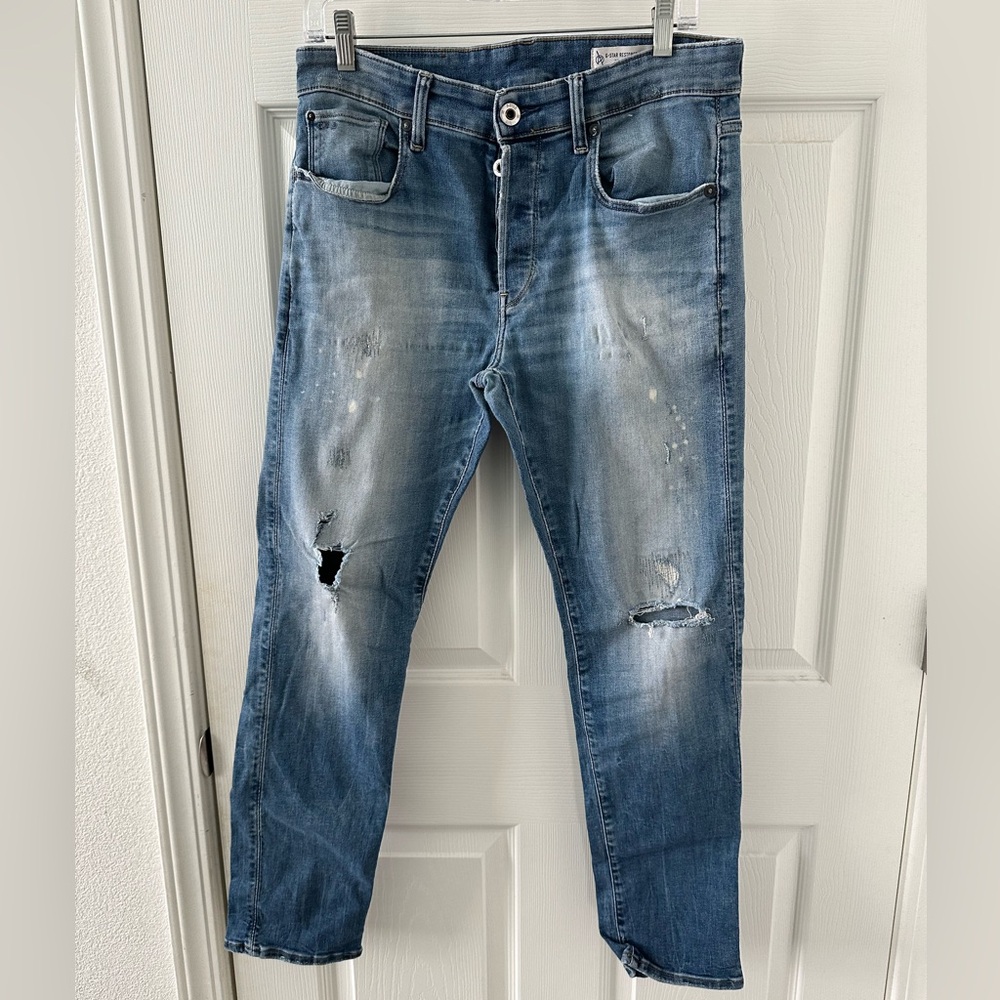 G-Star Raw 3301 Men's Faded Blue Skinny Jeans
